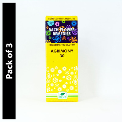New Life Laboratories Bach Flower Remedies Agrimony 30 30 Dilution(3 x 30 ml)