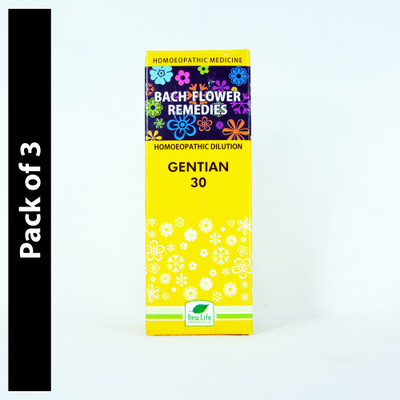 New Life Laboratories Bach Flower Remedies Gentian 30 30 Dilution(3 x 30 ml)