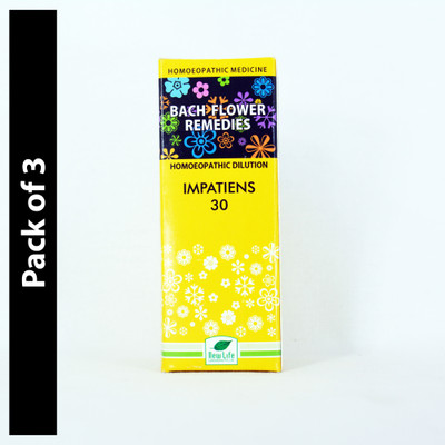 New Life Laboratories Bach Flower Remedies Impatiens 30 30 Dilution(3 x 30 ml)