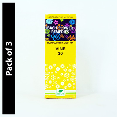 New Life Laboratories Bach Flower Remedies Vine 30 30 Dilution(3 x 30 ml)
