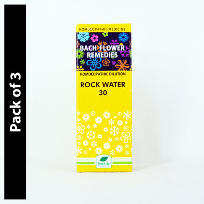 New Life Laboratories Bach Flower Remedies Rock Water 30 30 Dilution(3 x 30 ml)