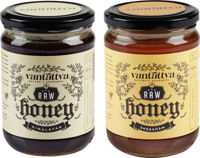 Vantattva Organic Raw Honey Himalayan and Sheesham(2 x 712.5 g)