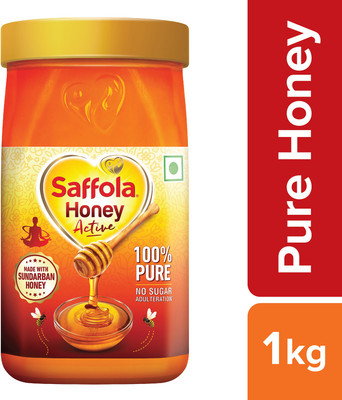 Saffola Honey Active, Made With Sundarban Forest Honey, 100% Pure, No Sugar Adulteration (1 Kg) For Rs. 236