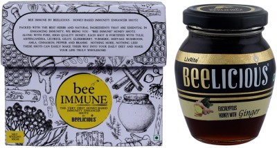 Beelicious Bee Immune Shotz, (80g) & Eucalyptus Honey with Ginger (250g),(330 g)