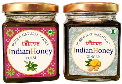 indian honey Ginger with TulsiHoney Combo for your better health(2 x 230 g)