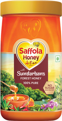 Saffola Honey Active, Made with Sundarban Forest Honey, 100% Pure, No sugar adulteration(1 kg)