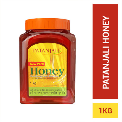 PATANJALI Pure Honey, No Sugar Added, Unprocessed and Organic Honey, Shahed(1 kg)