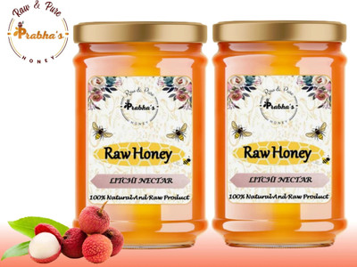 prabha enterprises LITCHI HONEY Tasty Healthy 100% pure Raw Unprocessed Natural Wild COMBO(2 x 0.5 kg)