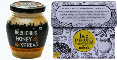 Beelicious Honey Spread - English Toffee, (200g) & Bee Immune Shotz (80g),(280 g)