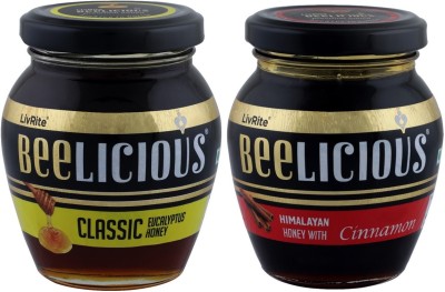 Beelicious Classic Eucalyptus Honey & Himalayan Honey with Cinnamon(2 x 250 g)