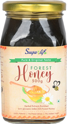 Sugarlif Herbal Extracts Enriched Forest Honey, Low GI | No Added Sugar & Preservatives(500 g)