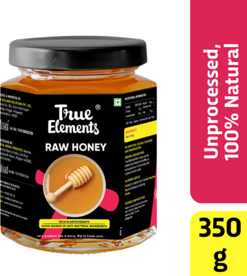 True Elements Raw Honey | Pure, Natural, No added sugar & Preservatives(350 g)