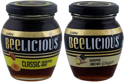 Beelicious Classic Eucalyptus Honey & Eucalyptus Honey with Ginger(2 x 250 g)