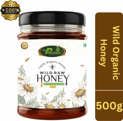 PASUTAM Wild Forest Honey | 500gm | Glass Jar |Raw Unprocessed | NMR tested(500 g)