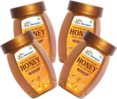 Dr. Morepen Natural & Pure Honey NMR Tested & No Sugar Adulteration Pack of 4 - 250g Each(4 x 0.25 kg)
