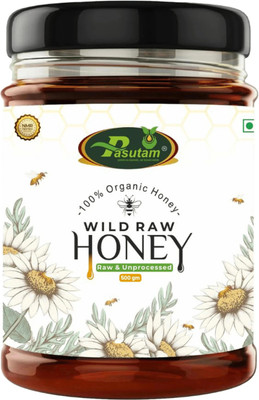 PASUTAM Raw Honey Pure Natural & Unfiltered Wild Organic Raw Honey No Sugar Adulteration(500 g)