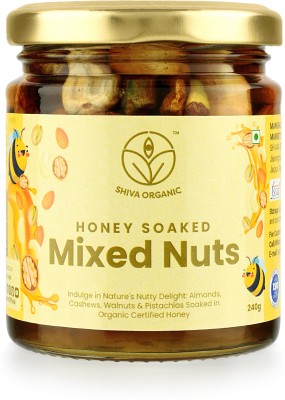 Shiva Organic Organic Mixed Nuts in Honey (Almonds, Walnuts, Cashew, Pista)(240 g)