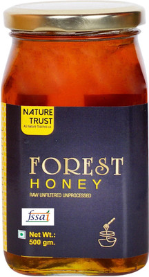 nature trust Wild Forest Raw Honey Pure Natural & Unfiltered Wild Forest Honey(500 g)