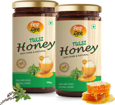 ANP BEE Raw Natural Tulsi Honey 500gm, Pure NMR Tested Unfiltered Original Honey Combo(2 x 0.5 kg)