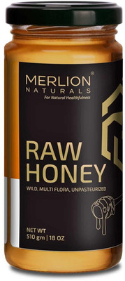 Merlion Naturals Raw Honey (Wild / Forest, Multiflora, Unprocessed, Unpasteurized, No Preservatives)(510 g)