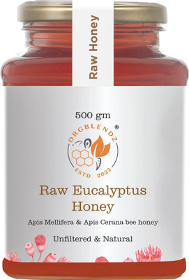 ORGBLENDZ Raw Organic Forest Eucalyptus Honey, Unprocessed,Non Pasteurized,Original(500 g)