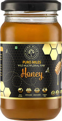 Puro Miles Wild Multi Floral Raw Honey| Unprocessed and Unpasteurized | Sourced from Deep Mountain Forests |Direct from authentic beekeepers(500 g)