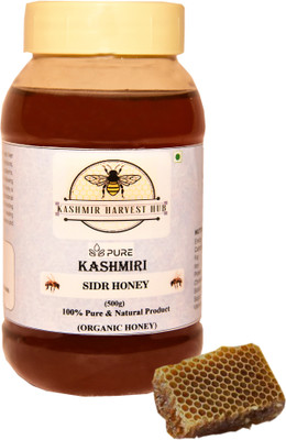 kashmir harvest hub Pure Kashmiri Sidr Honey | NMR Tested | Raw & Unprocessed(500 ml)