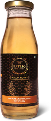 batliq organics Acacia Honey – Pure, Raw & Natural Sweetener from Kashmir (430g)(430 g)