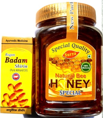 Surya Natural Honey 1KG | Immunity Booster | Pure Madhu | With Free Badam Tel 60 Ml(1 kg)