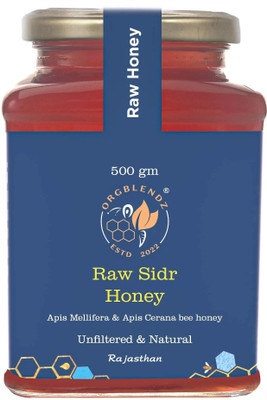 ORGBLENDZ Raw Organic Wild Berry(Sidr) Honey, Unprocessed, Unheated,Non Pasteurized(500 g)
