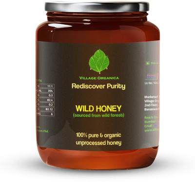 Village Organica Wild Honey | Raw & Unprocessed | Pure & Unadulterated(500 g)