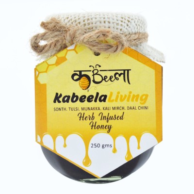 kabeela living Herb Infused Honey 250g, Sonth, Tulsi, Munakka , Kali Mirch, Daal Chini(250 g)