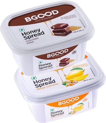 BGOOD Honey Spread Combo - Chocolate Millet & Mango Curcumin for Kids | Gluten-free(2 x 250 g)