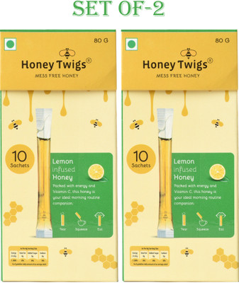 HONEY TWIGS Lemon Honey 160g pack of 2(2 x 80 g)