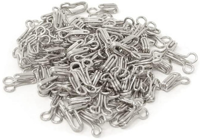 Clezaro (Pack of 200) Stainless Steel Hooks for Ladies Blouse, Suits, Dresses (H195) Hook Eye(Pack of 200)