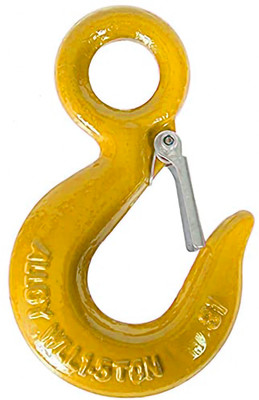 B K Jagan and Co Eye Hook with Latch Heavy Duty Crane Hook Lifting Hook 3 TON Hook Eye(Pack of 1)