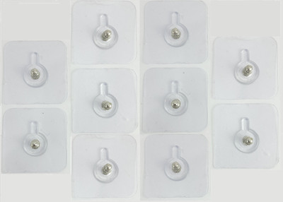 HOFAEL SELF ADHESIVE SCREW HOOK Hook 10(Pack of 10)