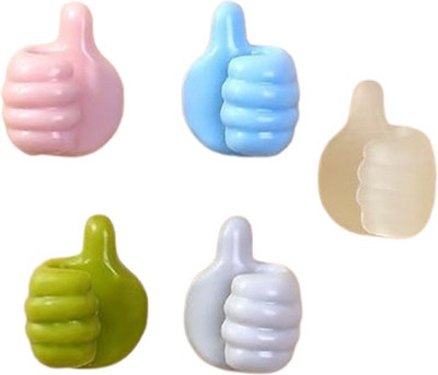SaurSk Self Adhesive Thumb Wall Hooks for Hanging Hook 8(Pack of 1)