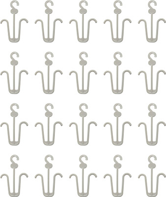 GTB LITE White W Shape Shoe,Slipper Stand Hanger Hook Multipurpose Footwear Organizer Hook 20(Pack of 20)