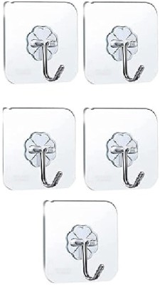 SPIRITUAL HOUSE Screw Sticker Hook, Adhesive Hooks WallMountedScrew Hook Hook 5 (Pack of 5) Hook 5(Pack of 5)