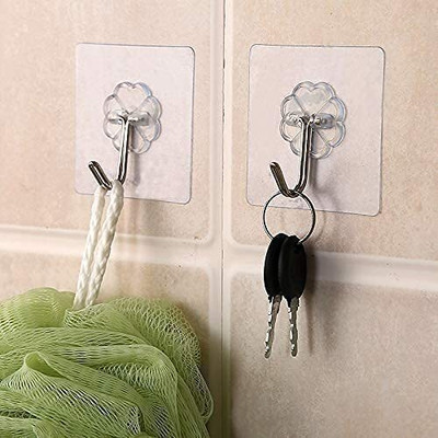 Wishbone Adhesive Hooks Rust/Water Proof for Home/Kitchen/Bathroom/Office PINx30.64 Hook 30(Pack of 1)