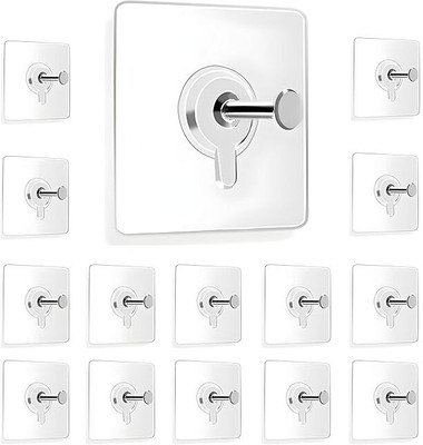 SIDHA Strong Nail Self Adhesive Photo Frame Sticky Screw Hooks Heavy Duty Holder Hook 1(Pack of 12)