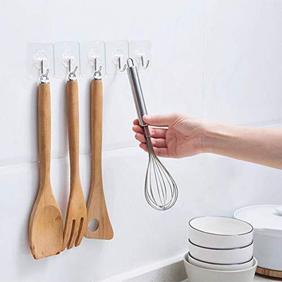 Wishbone Adhesive Hooks Rust/Water Proof for Home/Kitchen/Bathroom/Office PINx30.65 Hook 30(Pack of 1)