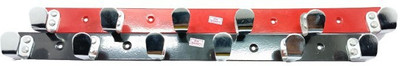 Umar Craft pack of 2 hook hanger red & black colour (6 prongs) Hook Rail 6(Pack of 2)