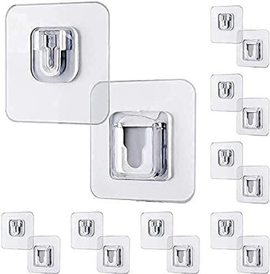 SJK Pack of 10 Pairs Self Adhesive Double-Sided Male Female Wall Hooks MFx10.364 Hook 1(Pack of 1)