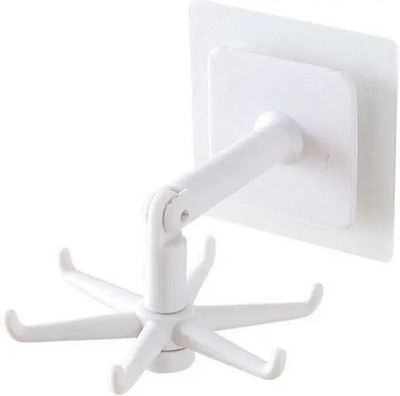 VRDH Wall mounting Self Adhesive 360 Degree Rotating Hook for Hanging(Pack of 1)1.47 Hook 6(Pack of 1)