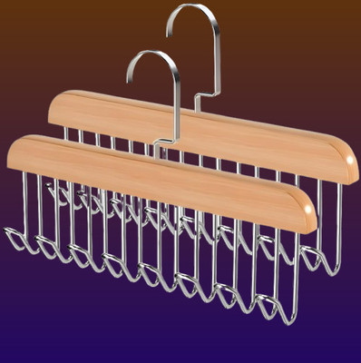 Stravora 8 HOOK WOODEN HANGER STORAGE HANGERS Hook 8(Pack of 2)