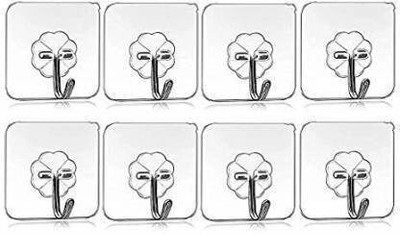 Cartshopper Adhesive Hooks Rust/Water Proof for Home/Kitchen/Bathroom/Office PINx8.45 Hook 8(Pack of 1)