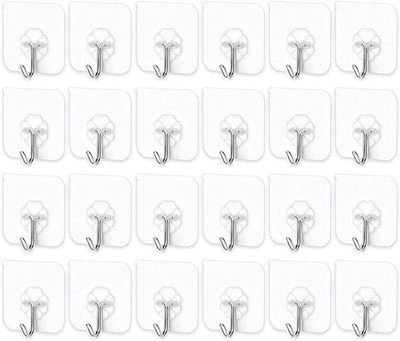SJK (PACK OF 10)Self Adhesive Heavy Duty 180° Rotatable Towel Holder PINX10.875 Hook 10(Pack of 1)