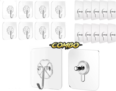 Shreejee (Combo of 20) 10 Hooks & 10 Bolts Combo Pack Hook 20(Pack of 20)